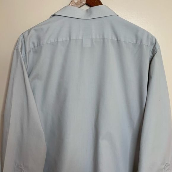 Arrow Kent Light Grey Long Sleeve Button Down Shirt Top Men's Size 17 32/33 - Picture 5 of 7